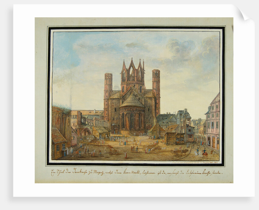 Liebfrauenplatz and Mainz Cathedral from the east, 1812 by Anonymous