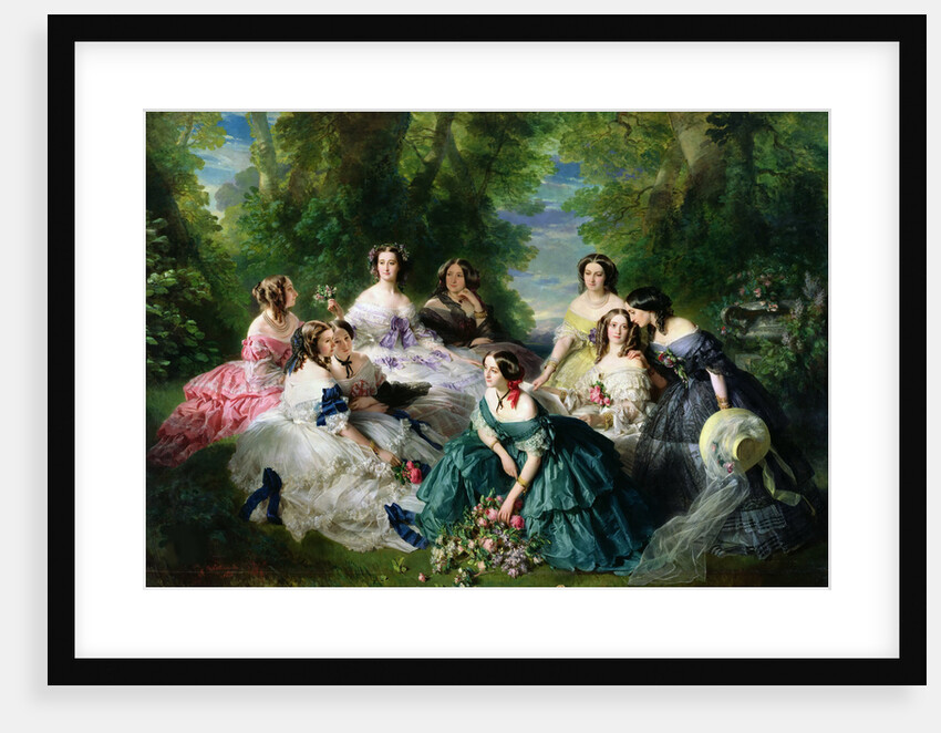 Empress Eugénie Surrounded by Her Ladies-in-Waiting, 1855 by Anonymous
