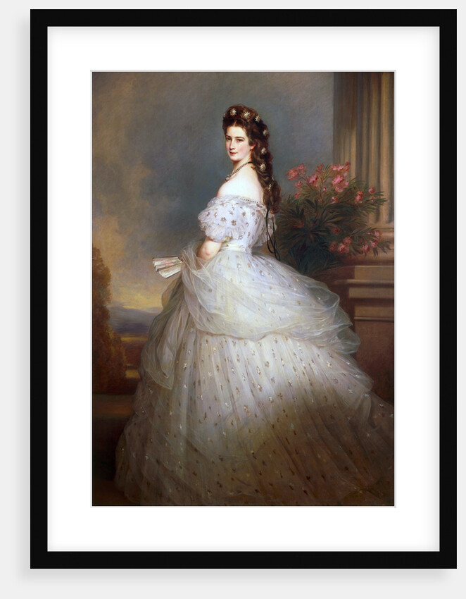 Empress Elisabeth of Austria with Diamond stars in her hair, 1865 by Anonymous