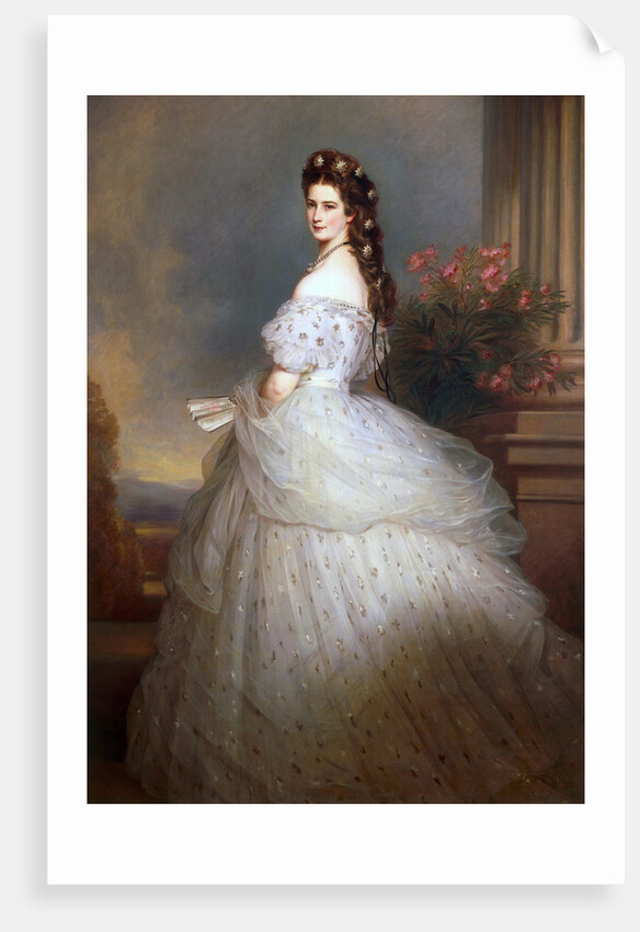Empress Elisabeth of Austria with Diamond stars in her hair, 1865 by Anonymous