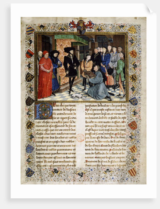 Jean Wauquelin presenting his Chroniques de Hainaut to Philip the Good, 1447 by Anonymous