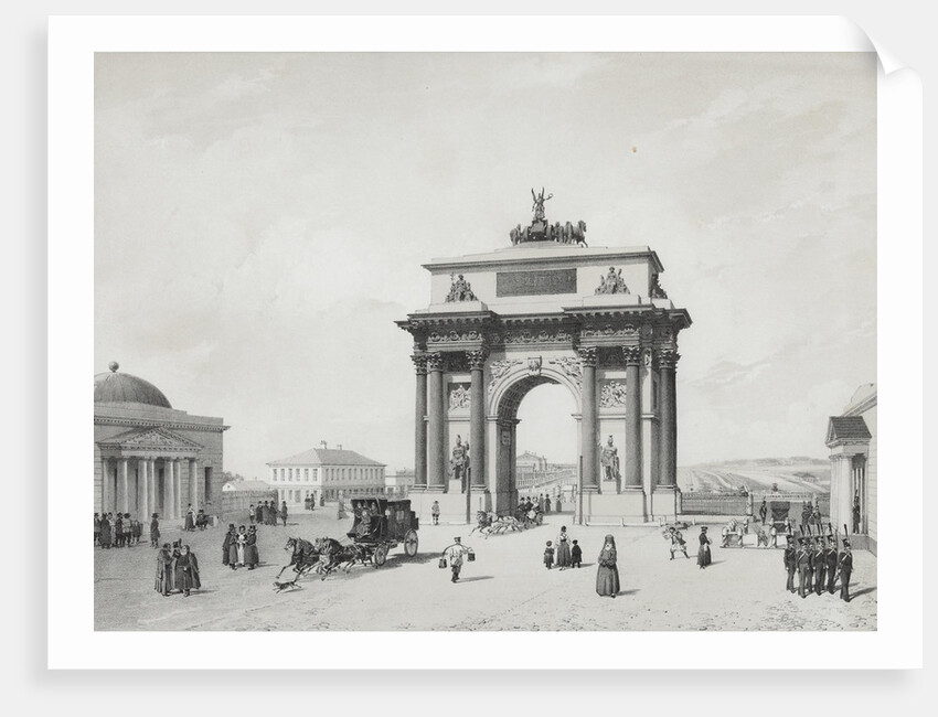 The Triumphal Arch at the Tver Gates in Moscow, 1840s by Anonymous