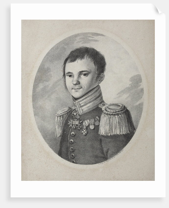 Portrait of the poet Fyodor Nikolayevich Glinka, 1821 by Anonymous