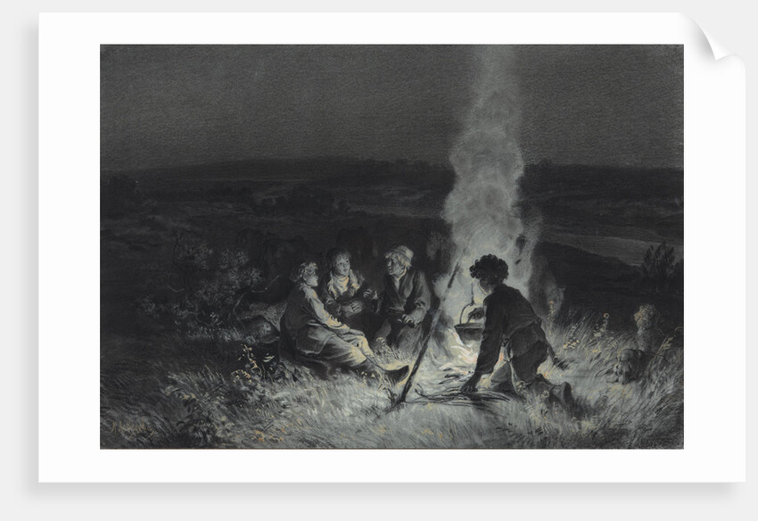 The Night Watch. Illustration for Sketches from a Hunters Album by I. Turgenev, 1883-1884 by Anonymous