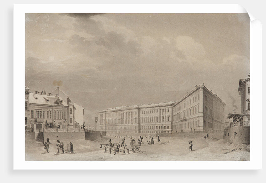 Saint Petersburg. The General Staff building on the Moika River embankment, before 1833 by Anonymous