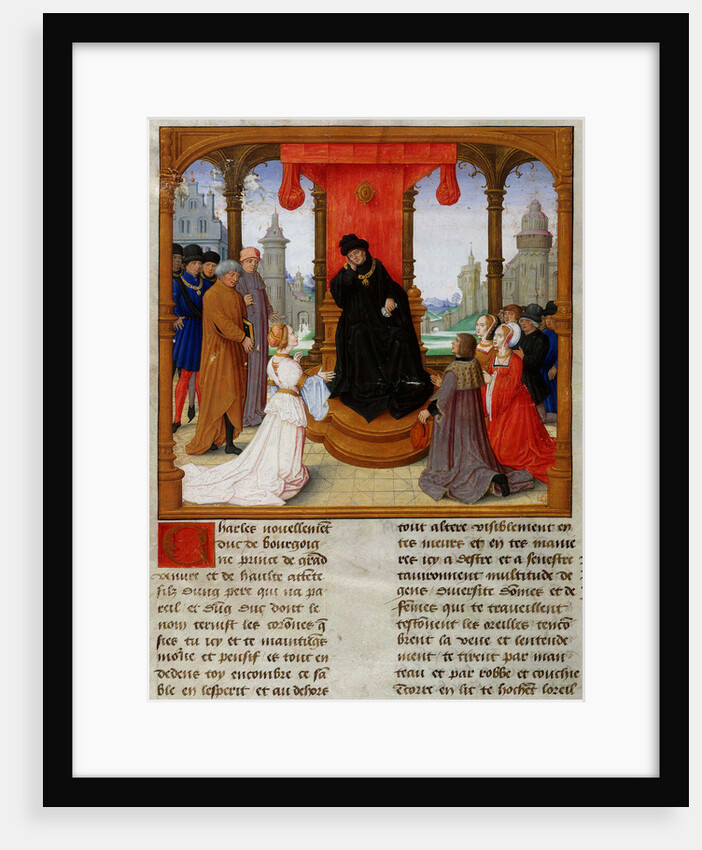 Charles the Bold, dressed in black in mourning for Philip the Good, Mid of the 15th cen by Anonymous