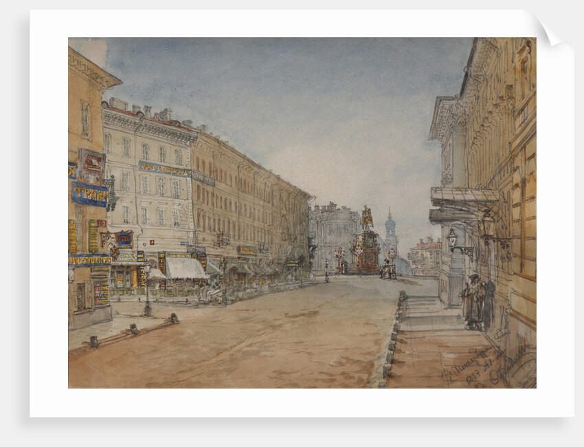 Voznesensky Prospekt in Saint Petersburg, 1859 by Anonymous