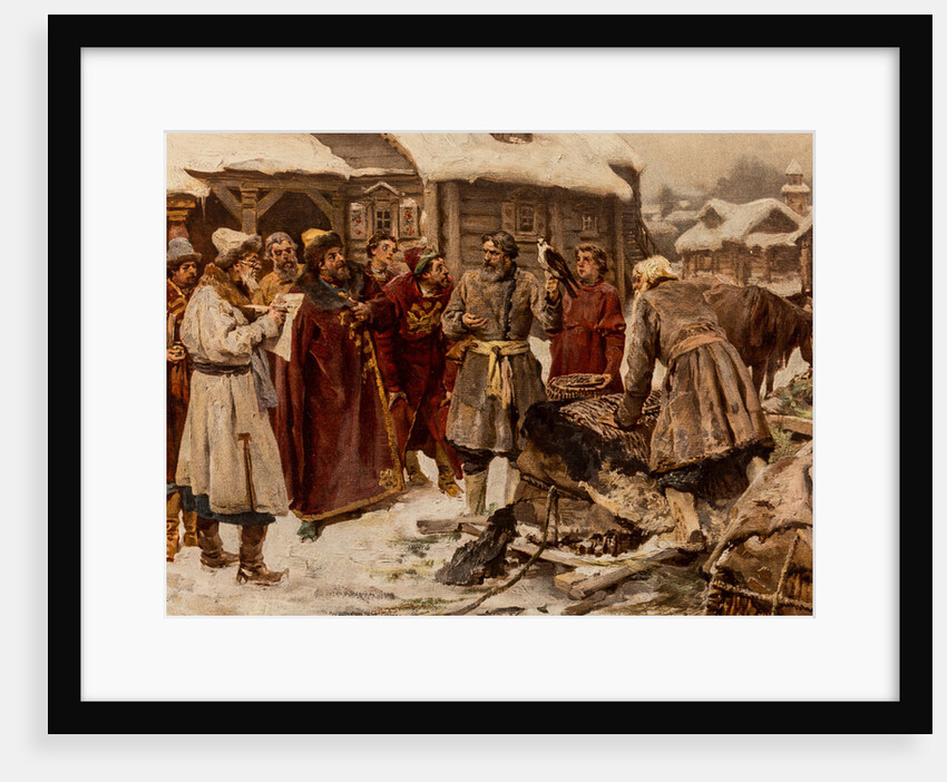 Falconers at the Amusement court of Moscow in the 17th Century, 1902 by Anonymous