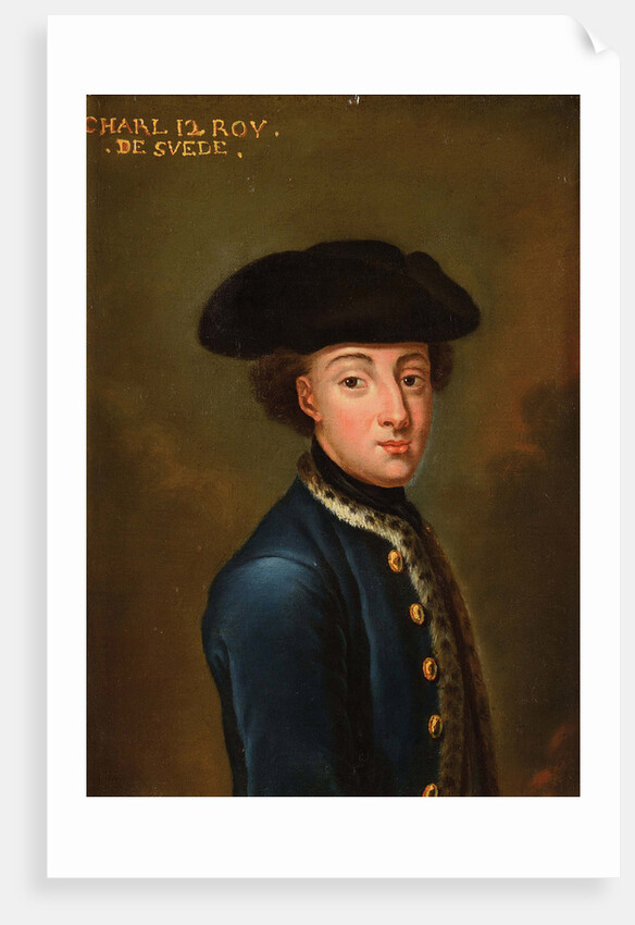 Portrait of the King Charles XII of Sweden by Anonymous