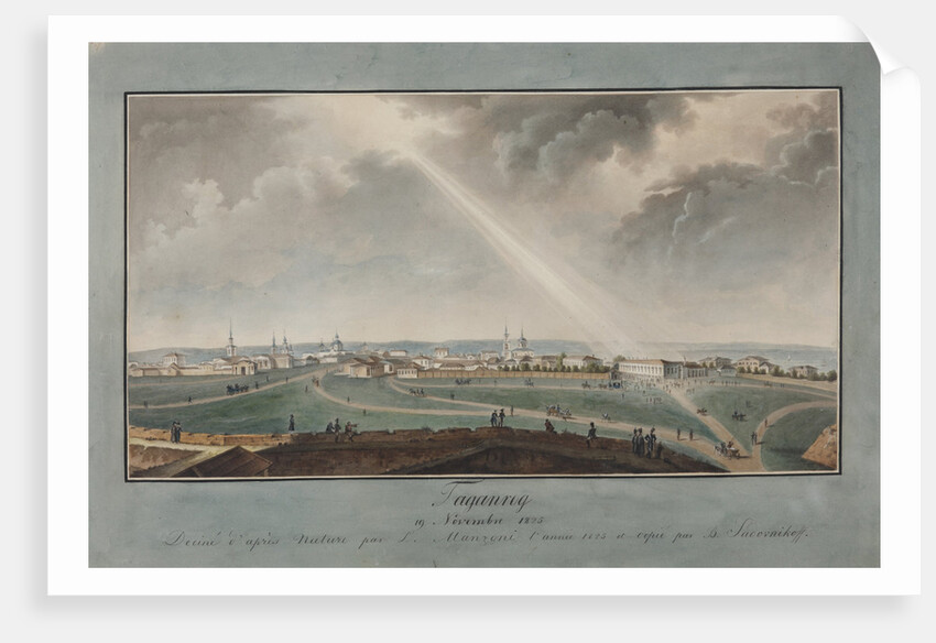 View of Taganrog on the day of the death of Emperor Alexander I on November 19, 1825, c. 1830-1840 by Anonymous