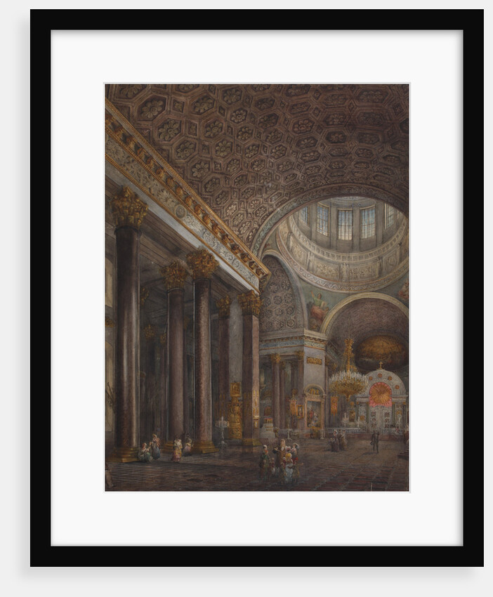 Interior view of the Kazan Cathedral in St. Petersburg, 1850s by Anonymous