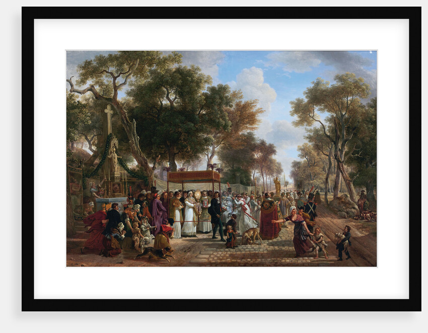 The Corpus Christi procession in a village by Anonymous