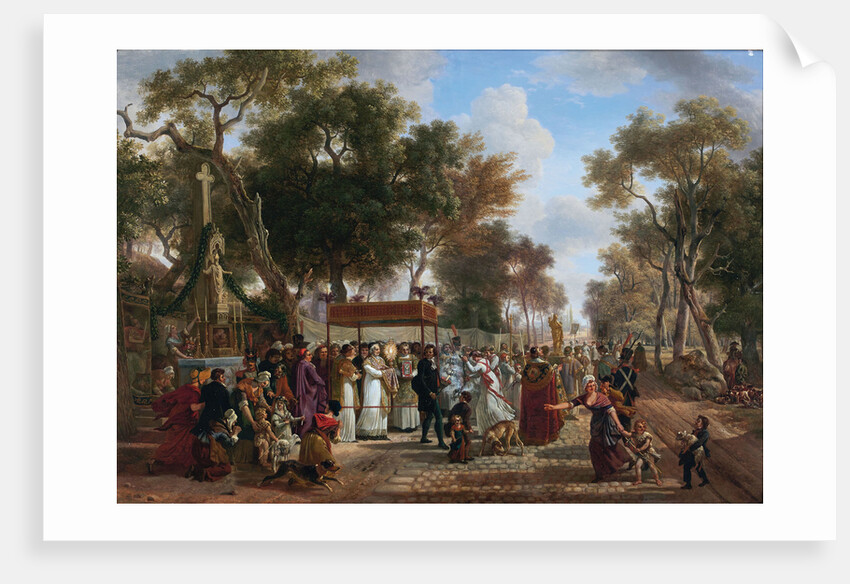 The Corpus Christi procession in a village by Anonymous