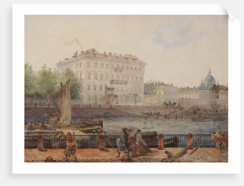 House of M.D. Tarasova at the embankment of Fontanka, 1861 by Anonymous