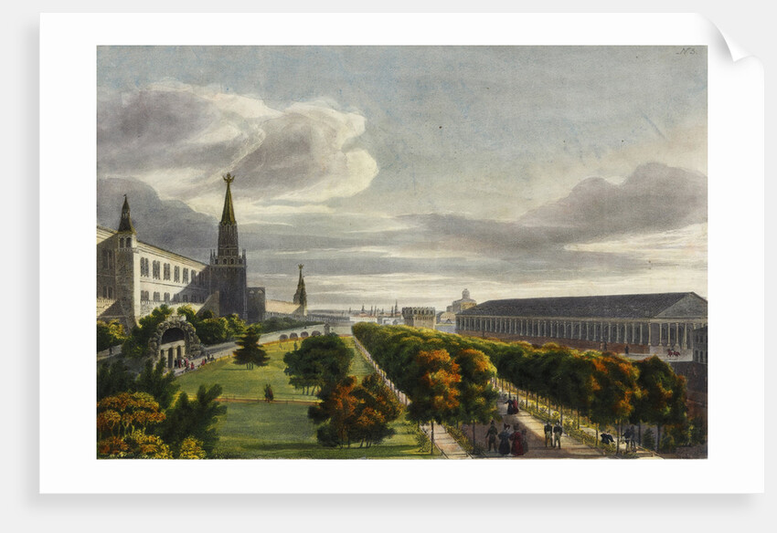 Moscow Manege and Alexander Garden, 1825 by Anonymous