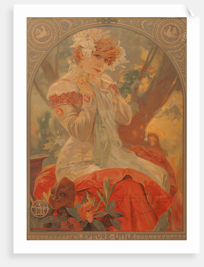 Poster for Lefèvre-Utile. Sarah Bernhardt in the role of Melissinde in La Princesse Lointaine by E by Anonymous