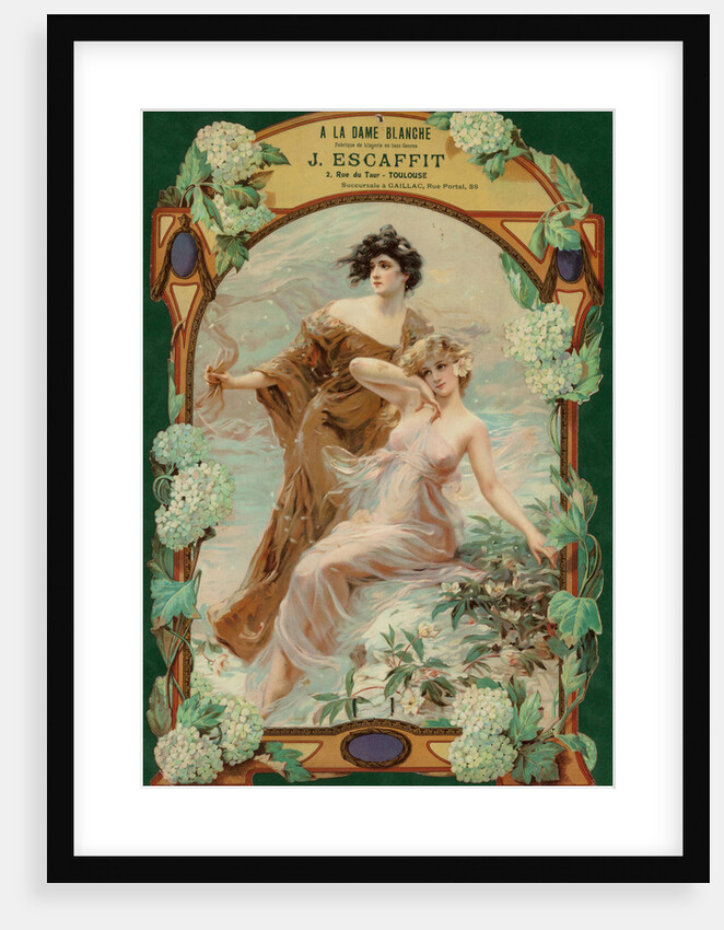 A La Dame Blanche. Fabrique de Lingerie, c. 1900 by Anonymous