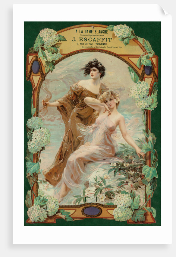 A La Dame Blanche. Fabrique de Lingerie, c. 1900 by Anonymous