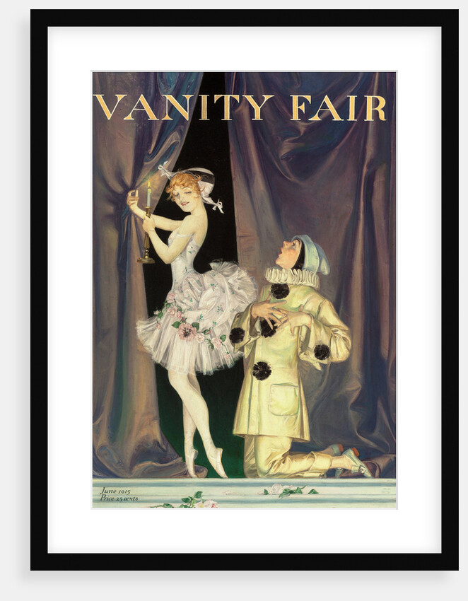 Pierrot and Columbine. Vanity Fair magazine cover, 1915 by Anonymous