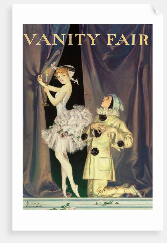 Pierrot and Columbine. Vanity Fair magazine cover, 1915 by Anonymous