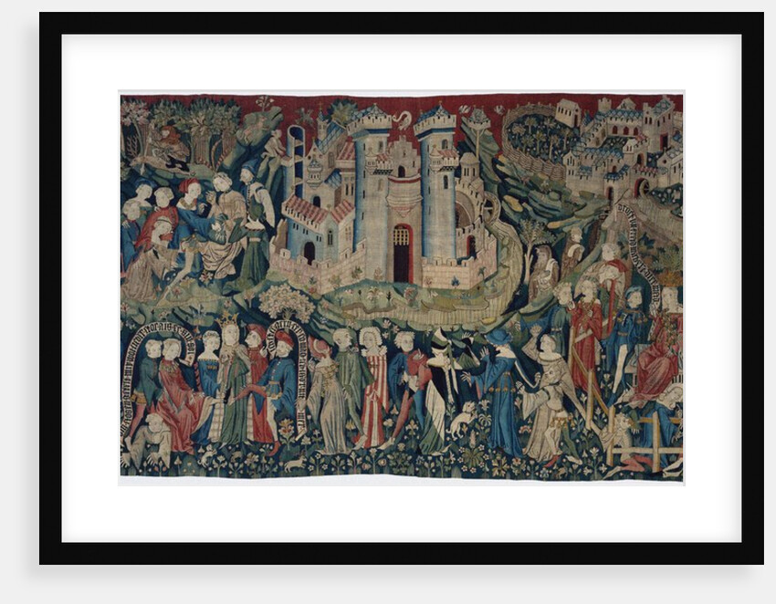 Courtly Love Games (Spieleteppich), tapestry, ca 1400 by Anonymous