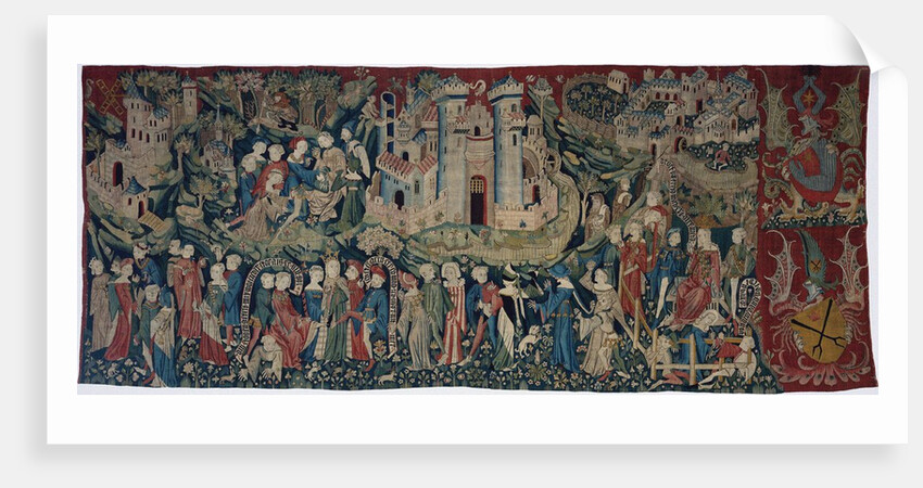 Courtly Love Games (Spieleteppich), tapestry, ca 1400 by Anonymous