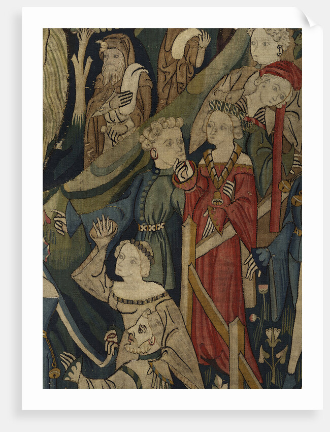 Courtly Love Games (Spieleteppich), tapestry. Detail, ca 1400 by Anonymous