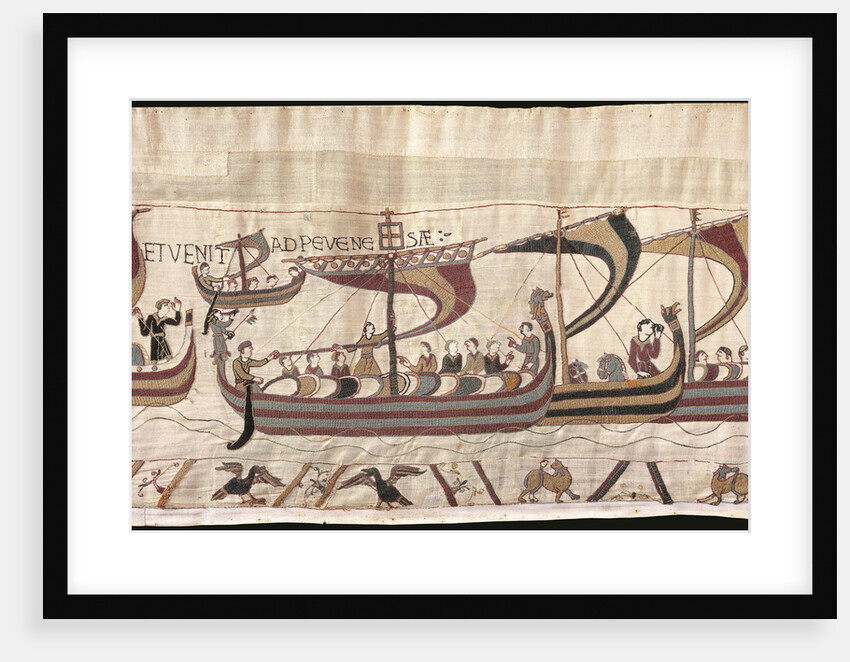 The Bayeux Tapestry. Scene 38: William and His Fleet Cross the Channel, ca 1070 by Anonymous
