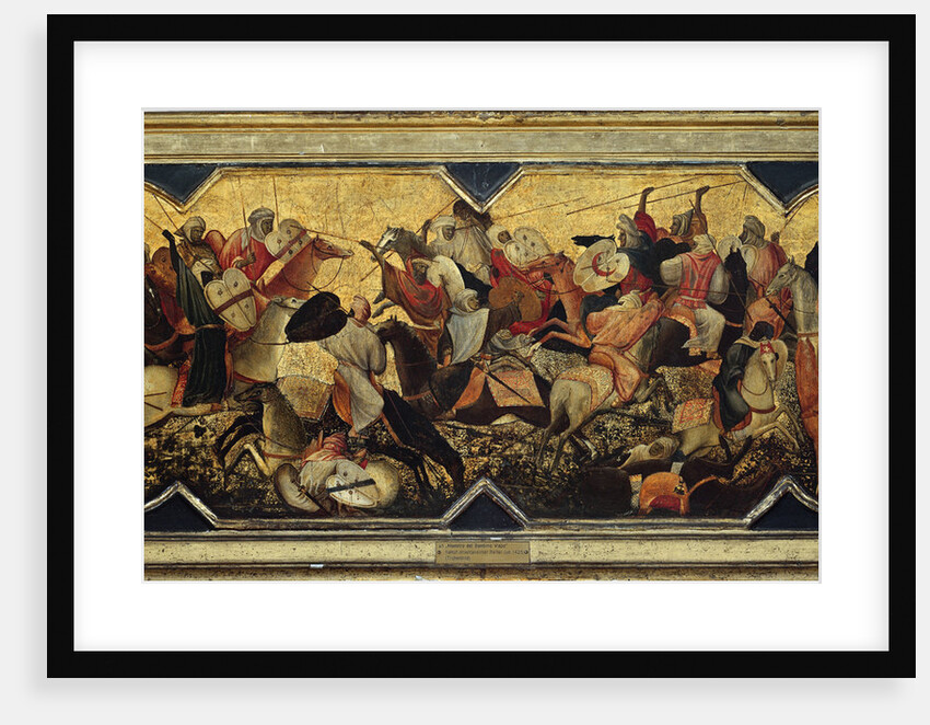 Cassone (marriage chest) with an oriental cavalry battle, ca 1400-1405 by Anonymous