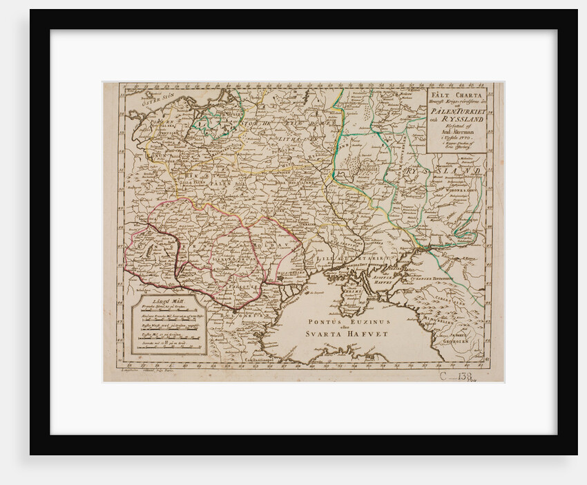 The theater of the Russo-Turkish War. Poland, Turkey and Russia, 1770 by Anonymous