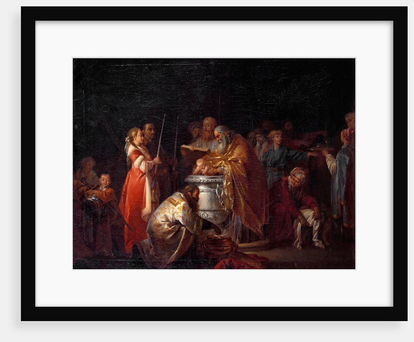 Infant Baptism in Russia, 1765 by Anonymous