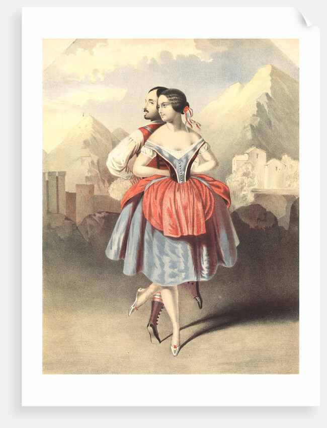 Fanny Cerrito and Arthur Saint-Léon in La Polka by Cesare Pugni, c. 1843 by Anonymous