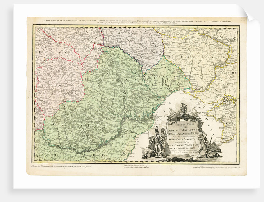 Map of Europe with the shift of borders in the course of the Russo-Turkish War, c. 1789 by Anonymous