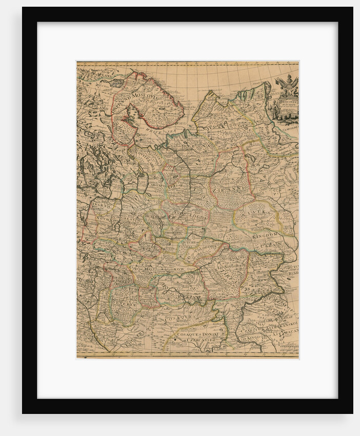 Map of the European Russia, 1721 by Anonymous