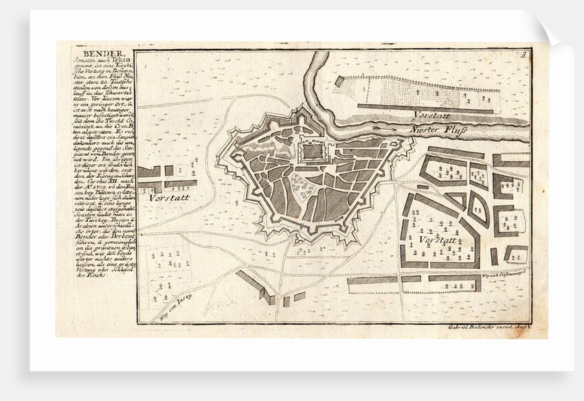 Bender, the Turkish fortress in Bessarabia, ca 1720 by Anonymous