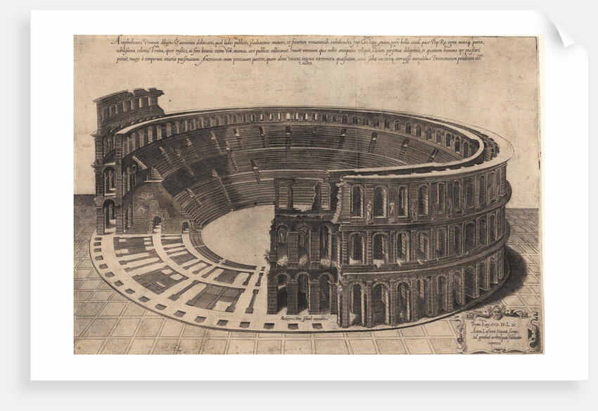 The Amphitheatre in Verona (series Speculum Magnificentiae Romanae), 1560 by Anonymous