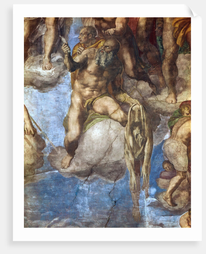 Saint Bartholomew displaying his flayed skin, 1537-1541 by Anonymous