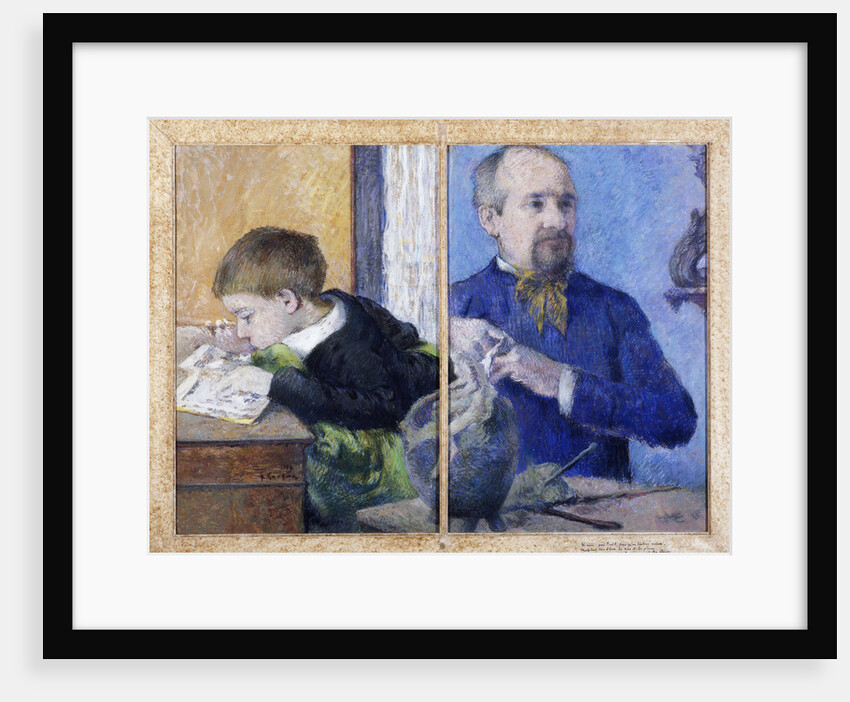 Portrait of the Sculptor Jean-Paul Aubé with son Emile, 1882 by Anonymous