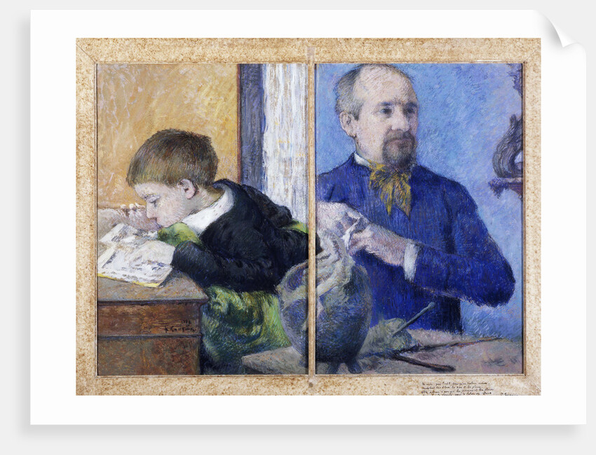 Portrait of the Sculptor Jean-Paul Aubé with son Emile, 1882 by Anonymous