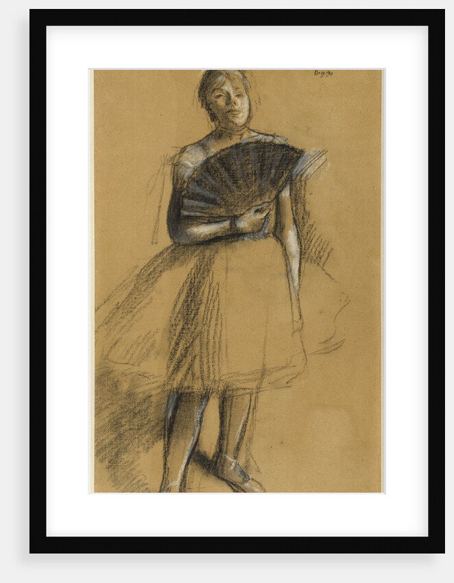 Girl with a Fan by Anonymous