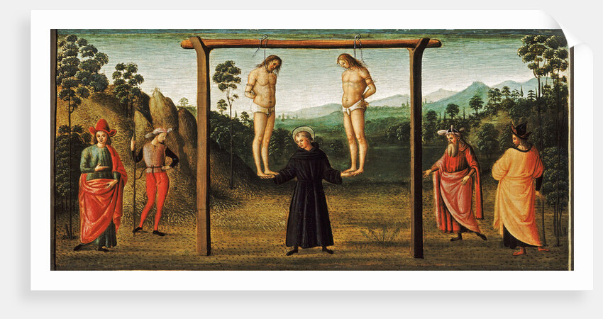 Il Miracolo degli impiccati (Predella of the Altarpiece of Saint Nicholas of Tolentino), 1500 by Anonymous
