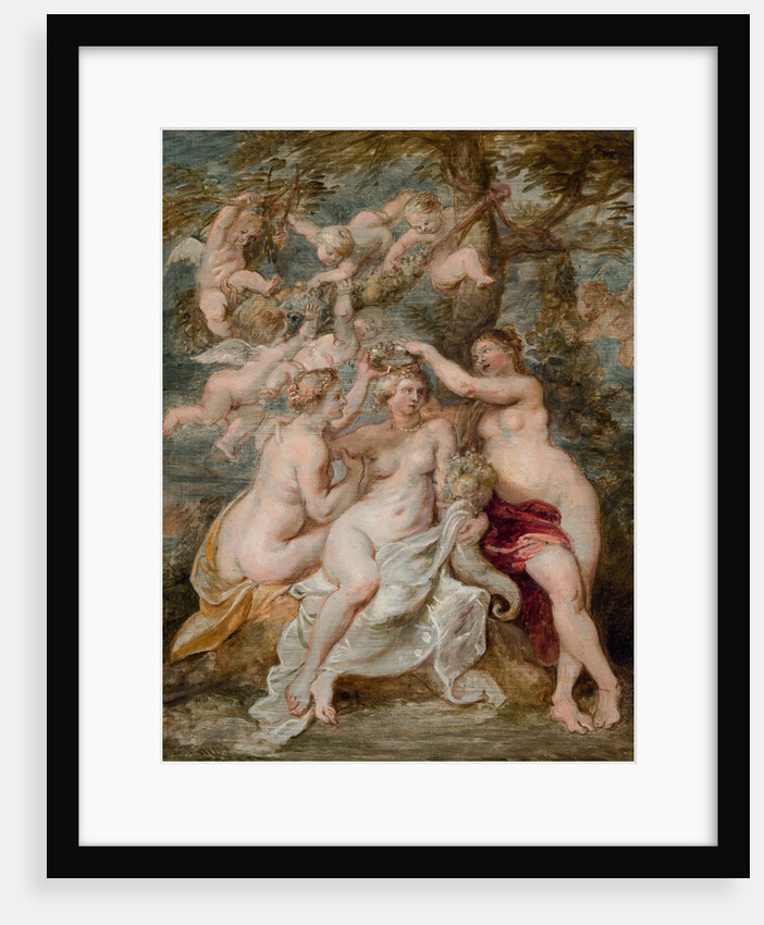The nymphs crowning the Goddess of Abundance, ca 1603 by Anonymous