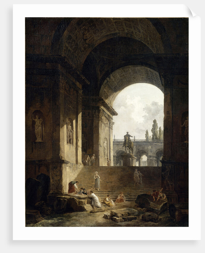 View of the Capitol With the Equestrian Statue of Marcus Aurelius, 1774 by Anonymous