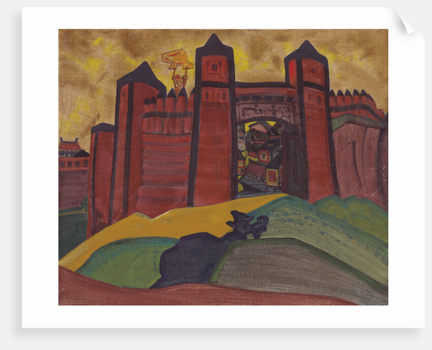 The Gates of Tmutarakan. Stage design for the opera The Tale of Tsar Saltan by N. Rimsky-Korsakov, 1 by Anonymous