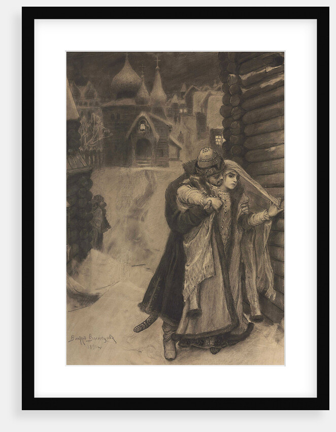 Illustration to the poem The Song of the Merchant Kalashnikov by M. Lermontov, 1891 by Anonymous