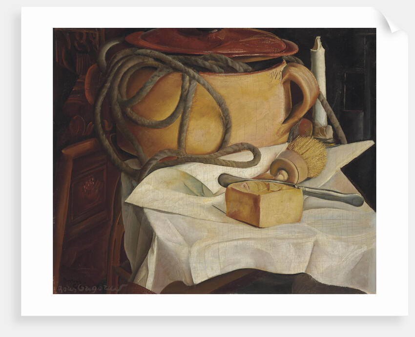 Still life with candle by Anonymous