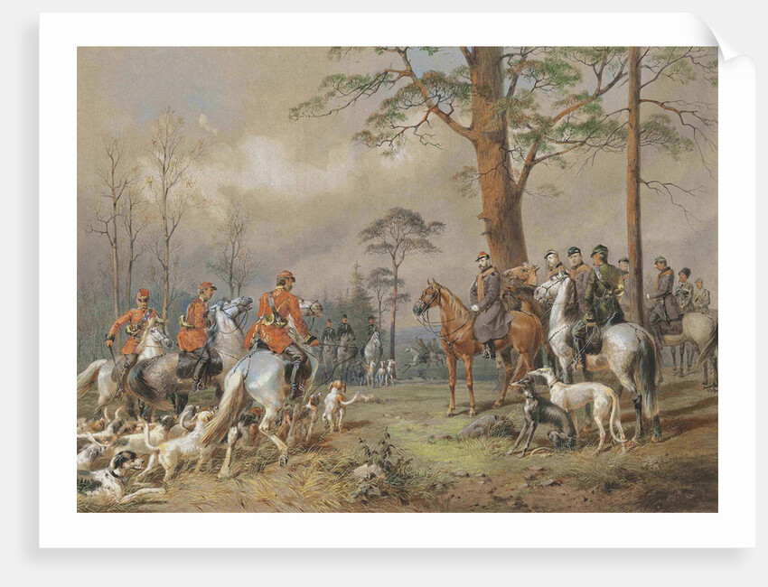 The hunting party of Emperor Alexander II by Anonymous