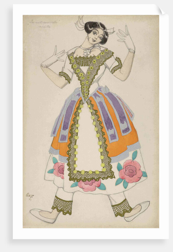 Costume design for the Ballet La Nuit ensorcelée by F. Chopin and L. Aubert, 1923 by Anonymous