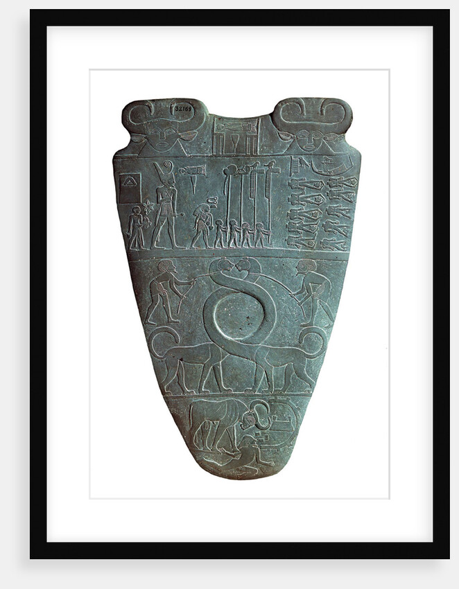 The Narmer Palette (recto), ca 31st century BC by Anonymous