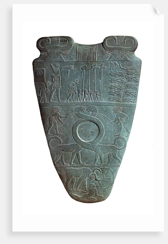 The Narmer Palette (recto), ca 31st century BC by Anonymous